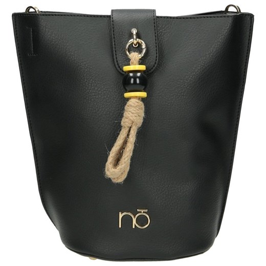 Shopper bag Nobo matowa na ramię czarna bez dodatków mieszcząca a4 ze skóry ekologicznej 