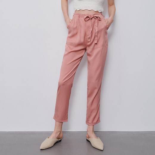 Reserved - Spodnie z Tencelu™ - Różowy Reserved  M 
