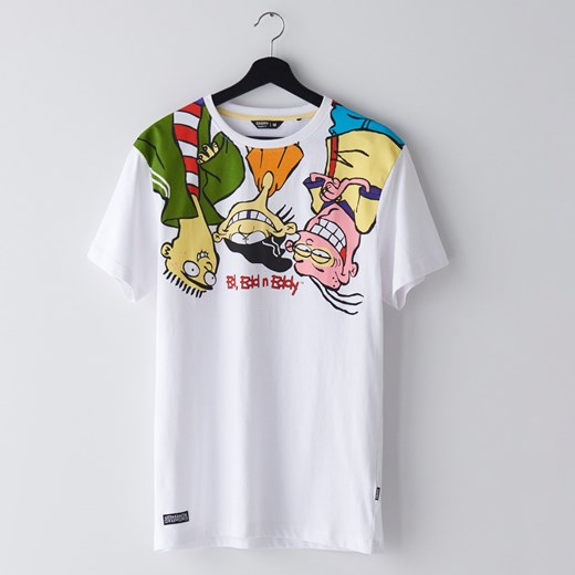 Cropp - Koszulka z nadrukiem Ed, Edd i Eddy - Biały Cropp  L 