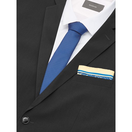 Reserved - Krawat i poszetka - Niebieski  Reserved One Size 