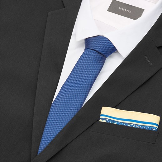 Reserved - Krawat i poszetka - Niebieski  Reserved One Size 