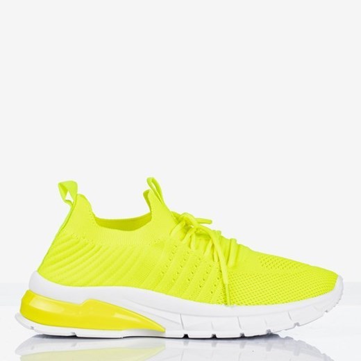 Neonowe żółte sportowe buty damskie Brighton - Obuwie  Royalfashion.pl 38 