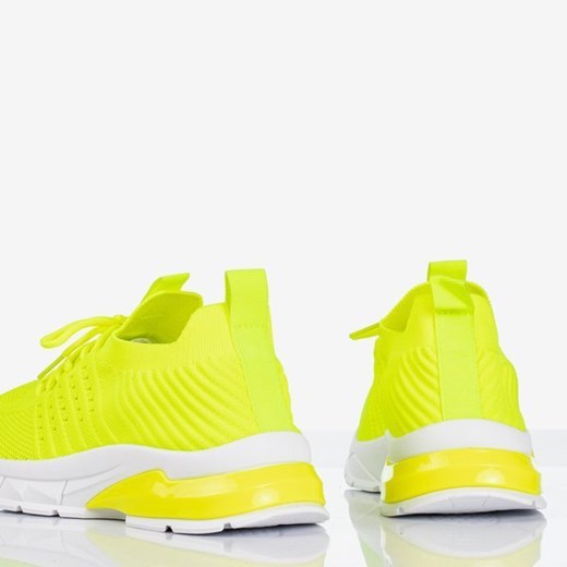 Neonowe żółte sportowe buty damskie Brighton - Obuwie  Royalfashion.pl 36 
