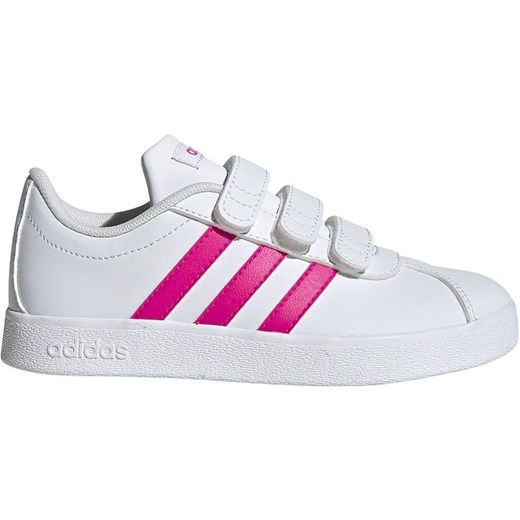 Buty dla dzieci adidas VL Court 2.0 CMF C biało-różowe EG3880 adidas  34 sport-home.pl
