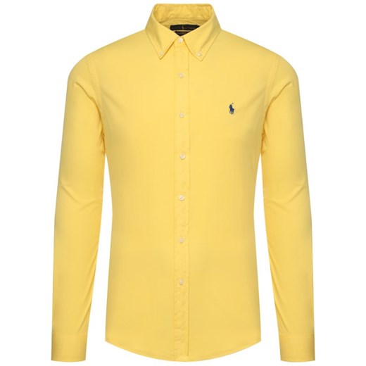 Koszula męska żółta Polo Ralph Lauren z kołnierzykiem button down 