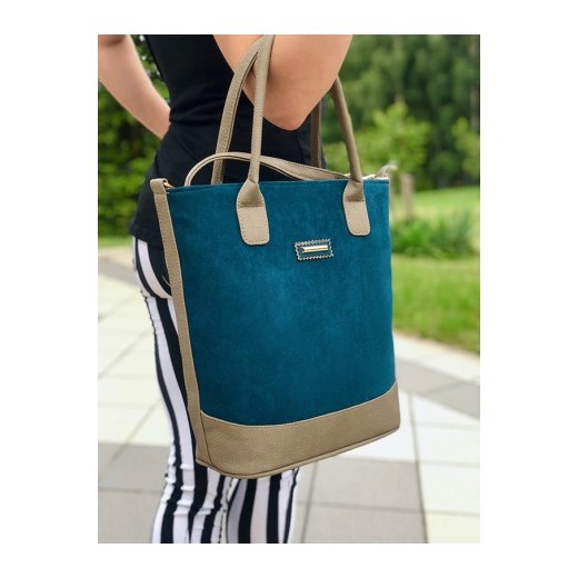 Kiszelewska shopper bag niebieska bez dodatków 