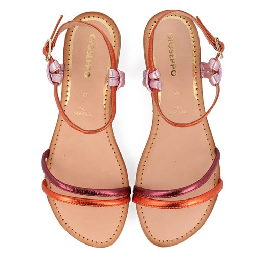 Skórzane sandały "Rieti" w kolorze różowym Gioseppo  41 okazyjna cena Limango Polska 