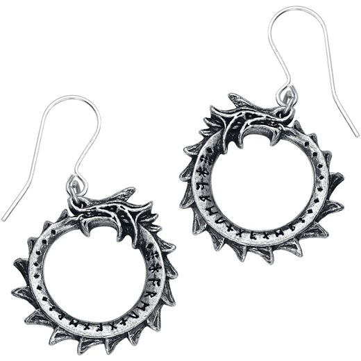 Alchemy Gothic - Jormungand Earrings - Kolczyki - srebrny   OneSize 