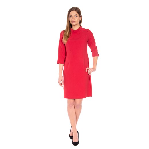 Czerwona sukienka Quiosque z długim rękawem 