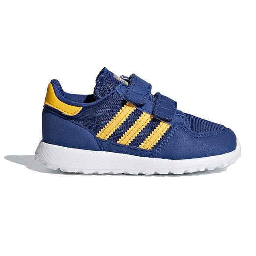 Buty sportowe dziecięce Adidas z zamszu niebieskie na rzepy 