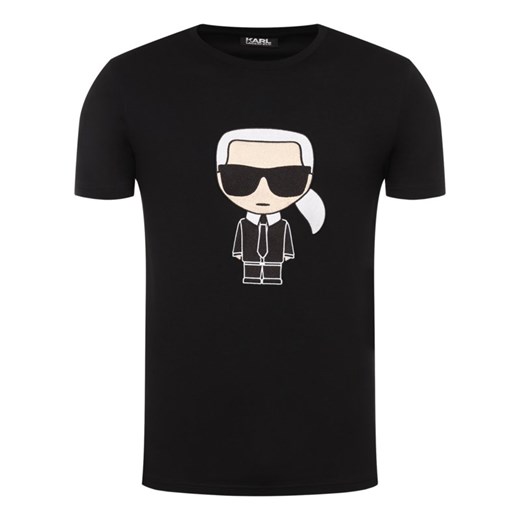 T-shirt męski Karl Lagerfeld z krótkimi rękawami na wiosnę w nadruki 