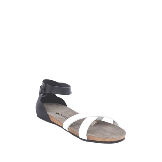 Skórzane sandały w kolorze czarno-białym