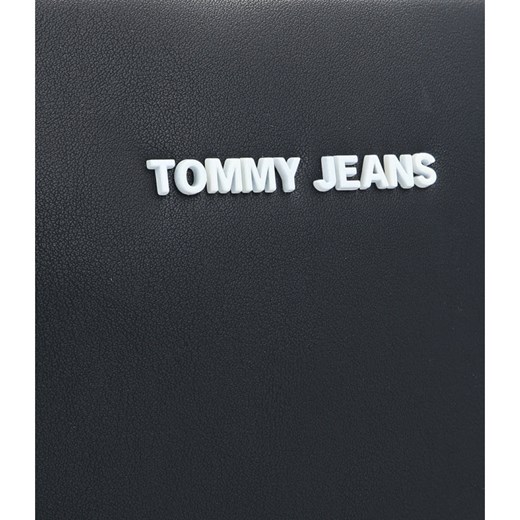 Listonoszka Tommy Jeans czarna średnia elegancka z kolorowym paskiem 