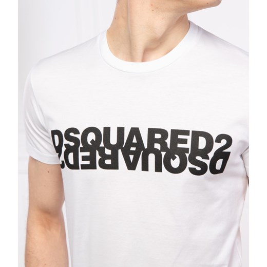 T-shirt męski biały Dsquared2 młodzieżowy 