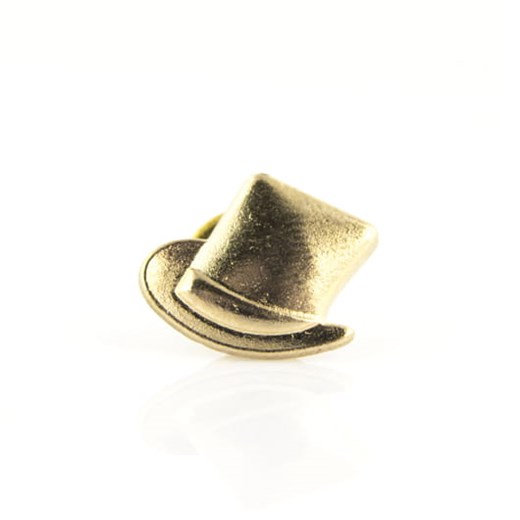 Wpinka do butonierki - złoty kapelusz EM 0701113 Em Men`s Accessories   EM Men's Accessories