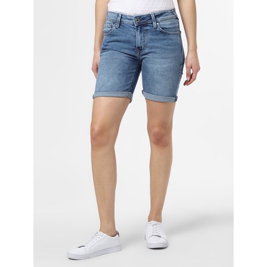 Pepe Jeans - Damskie krótkie spodenki jeansowe – Poppy, niebieski  Pepe Jeans 25 vangraaf