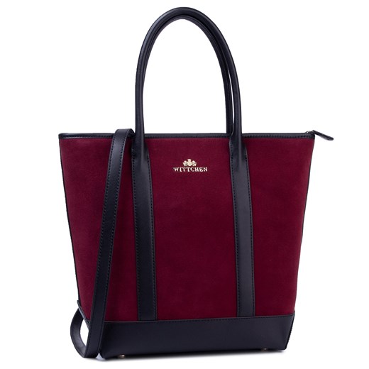 Shopper bag czerwona na ramię bez dodatków matowa 