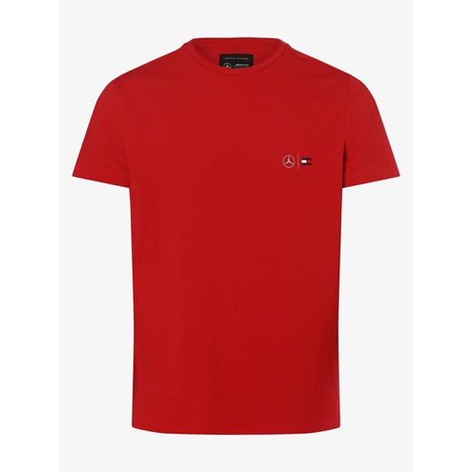 T-shirt męski Tommy Hilfiger czerwony z krótkimi rękawami casualowy 