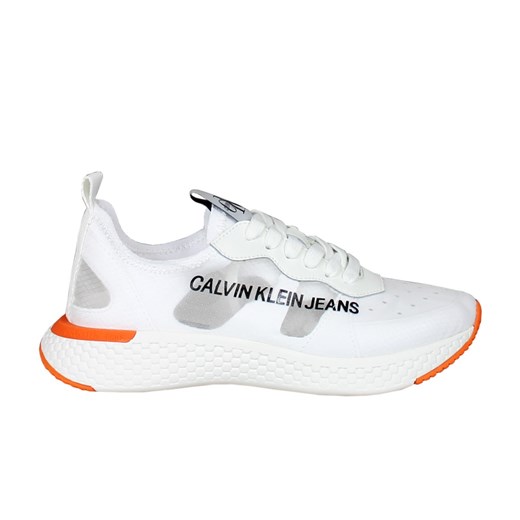 Buty sportowe damskie Calvin Klein białe wiosenne z tworzywa sztucznego 