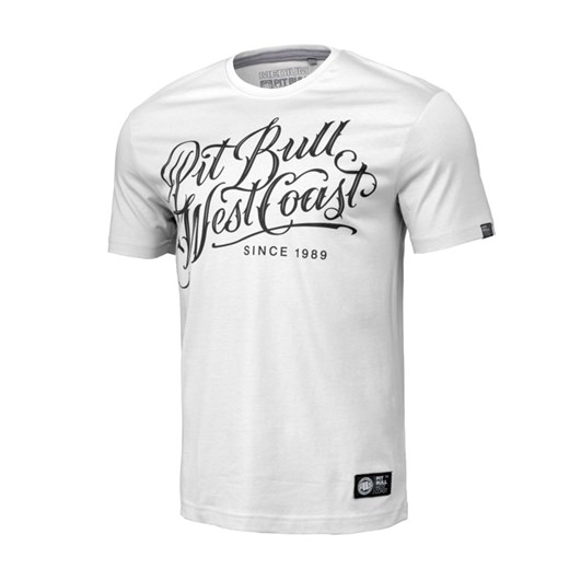 T-shirt męski Pit Bull biały na wiosnę 