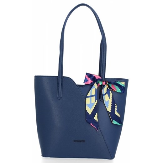 Shopper bag David Jones ze zdobieniami elegancka