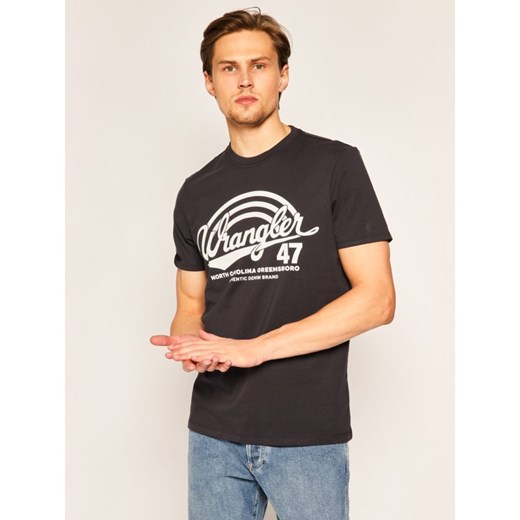 T-shirt męski Wrangler czarny z krótkimi rękawami 