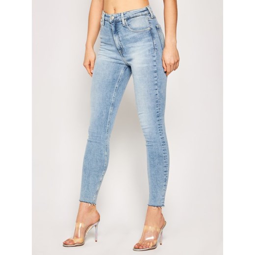 Calvin Klein jeansy damskie wiosenne w miejskim stylu bez wzorów 