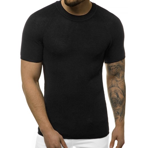 T-shirt męski czarny gładki 