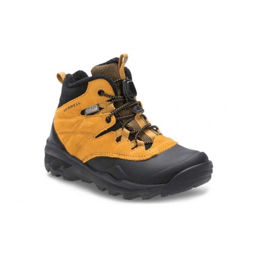 Buty zimowe dziecięce Merrell bez wzorów trapery wiązane