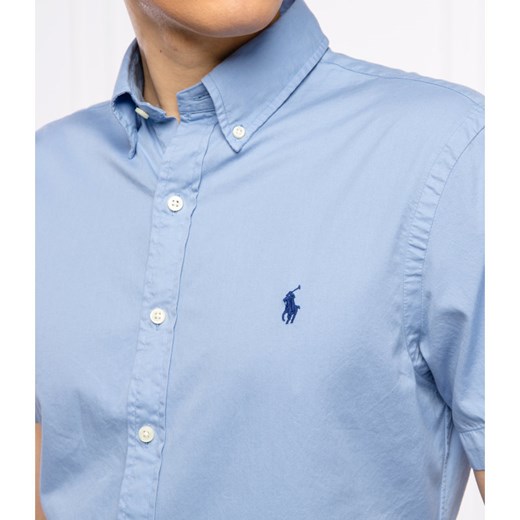 Koszula męska Polo Ralph Lauren gładka z kołnierzykiem button down casual 