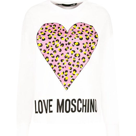 Bluza damska Love Moschino krótka casual z nadrukami 