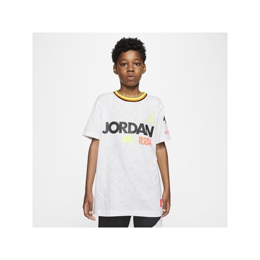 T-shirt dla dużych dzieci (chłopców) Jordan - Biel Nike M okazja Nike poland