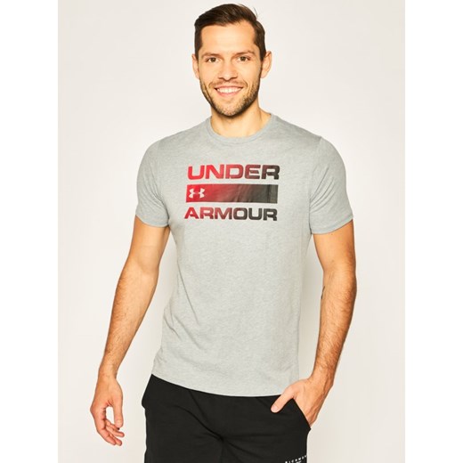 T-shirt męski Under Armour z napisami z krótkimi rękawami 