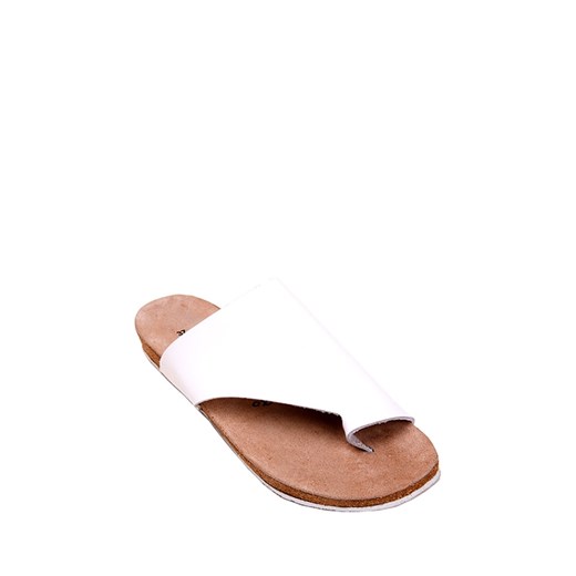 Sandały damskie Comfortfusse białe z nubuku 