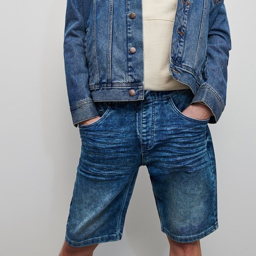 Reserved - Jeansowe szorty z elastycznym pasem - Niebieski  Reserved 32 