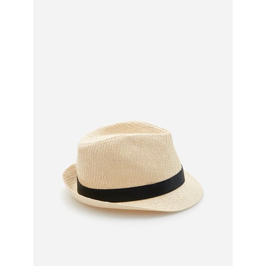 Reserved - Pleciony kapelusz trilby - Beżowy Reserved  L 