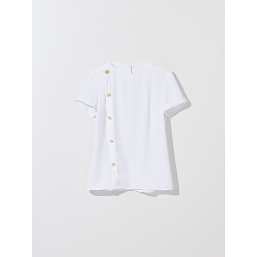 Mohito - Koszulka z ozdobnymi guzikami - Biały Mohito  44 