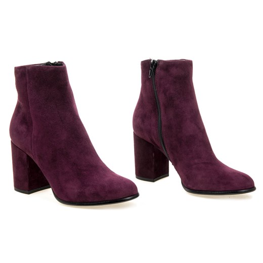 Botki Sala eleganckie na obcasie bez wzorów z zamkiem 