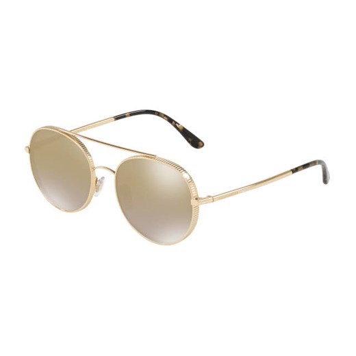 Okrągłe okulary Dolce&Gabbana różowe złoto DG 2199 02/6E 52/18 140 2N