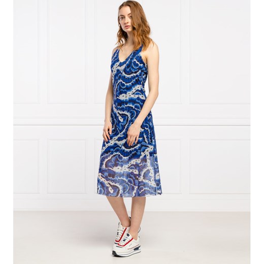 Sukienka Desigual w abstrakcyjnym wzorze prosta maxi na spacer 