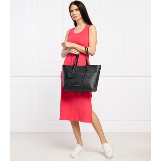 Shopper bag Calvin Klein z nadrukiem na ramię z breloczkiem 