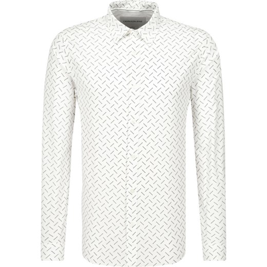 Biała koszula męska Calvin Klein z długim rękawem 