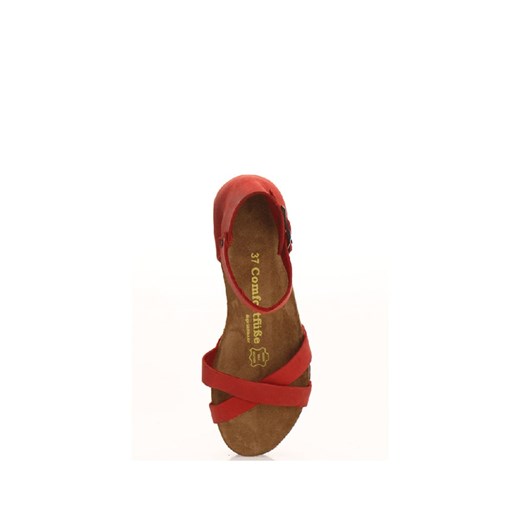 Skórzane sandały w kolorze czerwonym Comfortfusse  42 Limango Polska promocja 