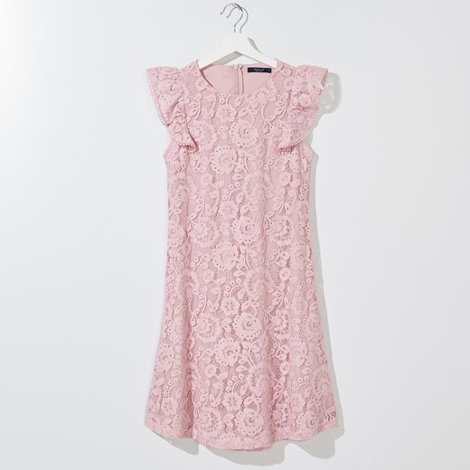 Mohito - Koronkowa sukienka z bawełną - Różowy  Mohito M 