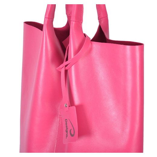 Shopper bag Designs Fashion z breloczkiem matowa skórzana do ręki 
