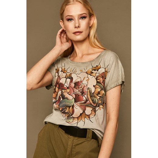 T-shirt damski by Karolina Wilczewska, Tattoo Konwent szary