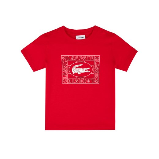 T-shirt chłopięce czerwony Lacoste 