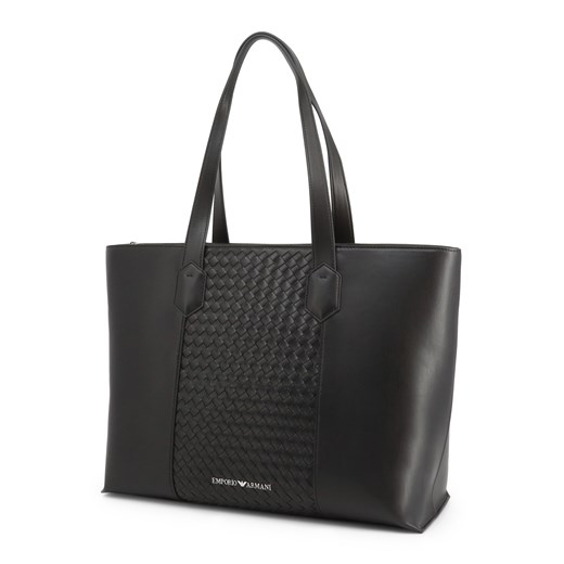 Shopper bag Emporio Armani na ramię bez dodatków mieszcząca a5 elegancka 