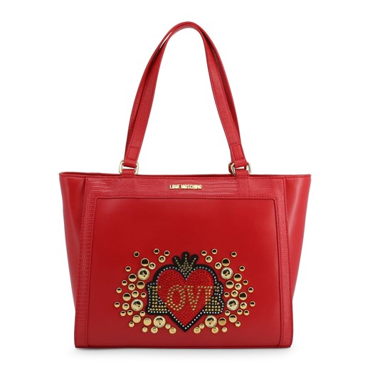 Shopper bag Love Moschino ze skóry elegancka duża na ramię 