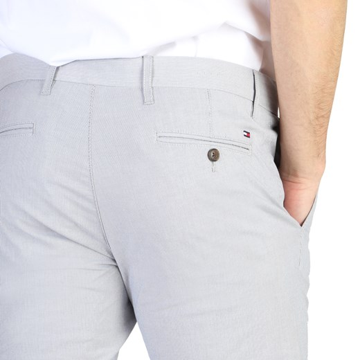 Białe spodnie męskie Tommy Hilfiger bawełniane 